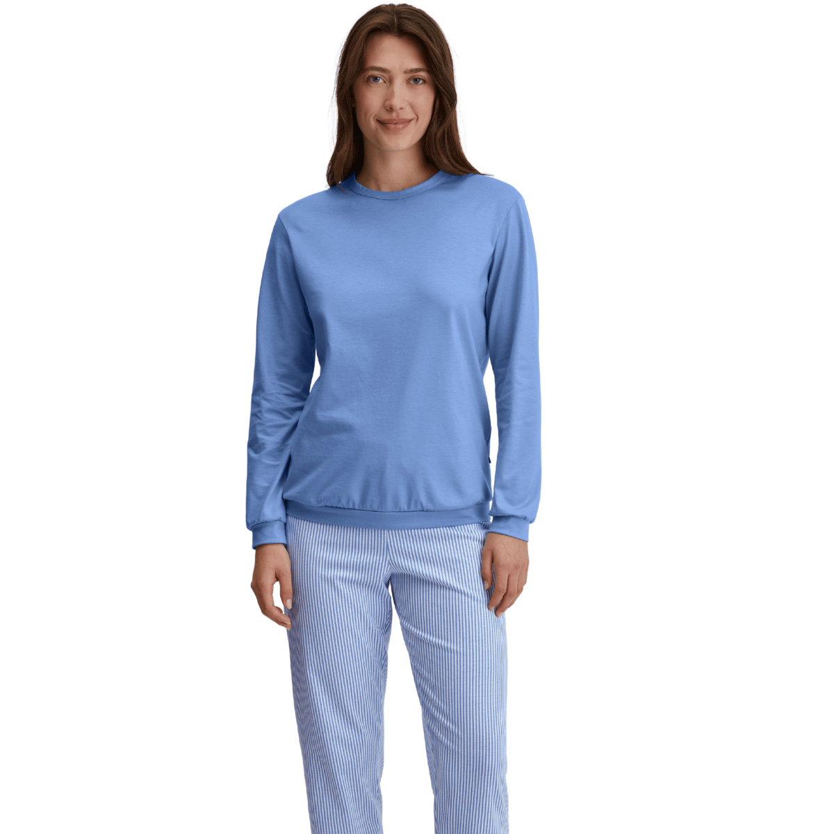 Calida Lovely Nights pyjamas, blå - 46452 - 399 - Hydrangea Blue