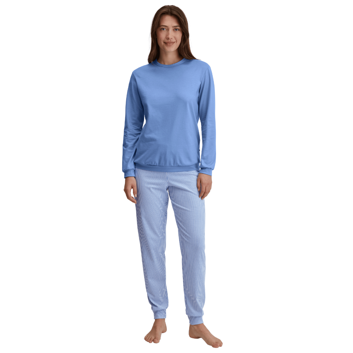 Calida Lovely Nights pyjamas, blå - 46452 - 399 - Hydrangea Blue