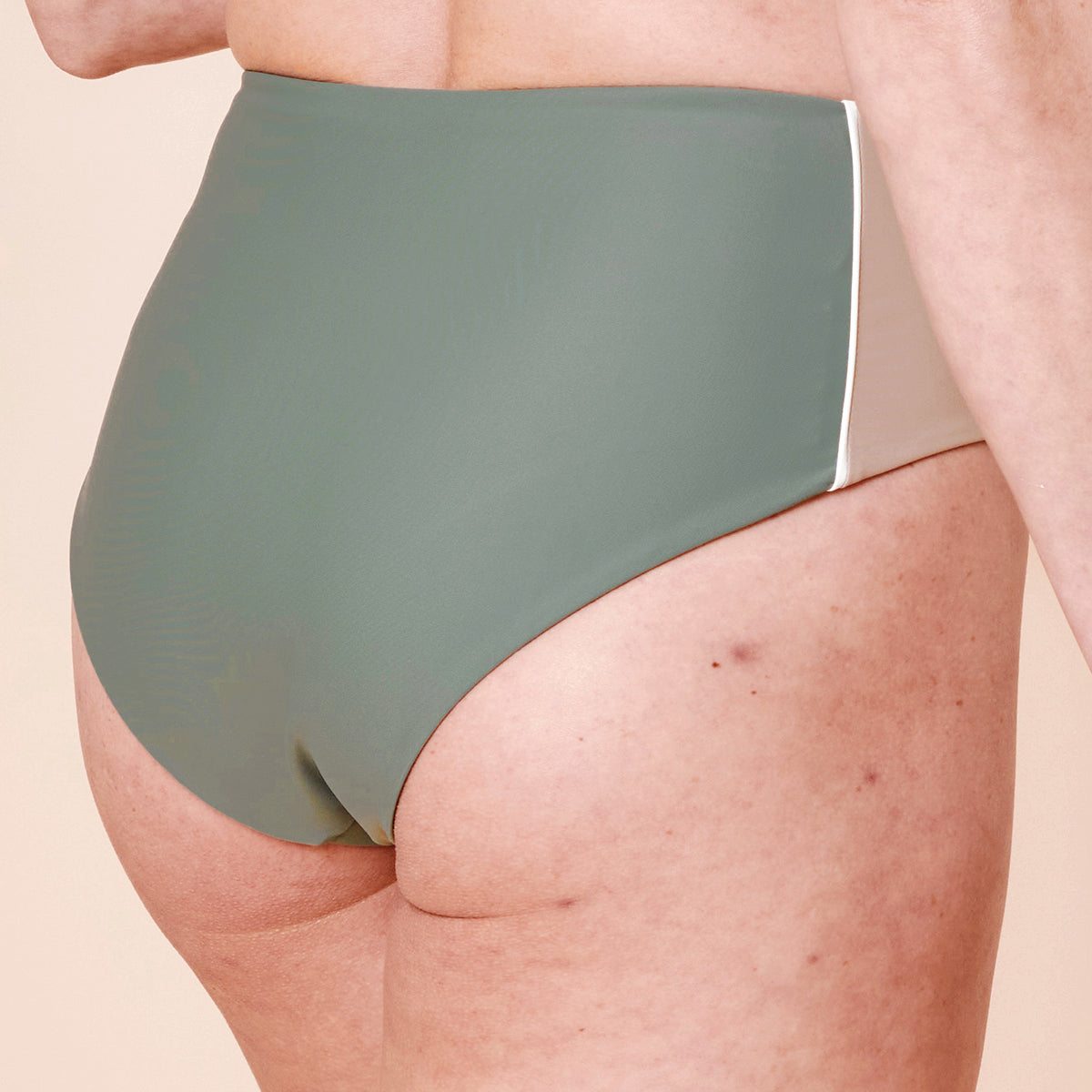 Copenhagen Cartel Ubud High Waist bikinitrusse, multi - 47935 - Army/Sand - Army