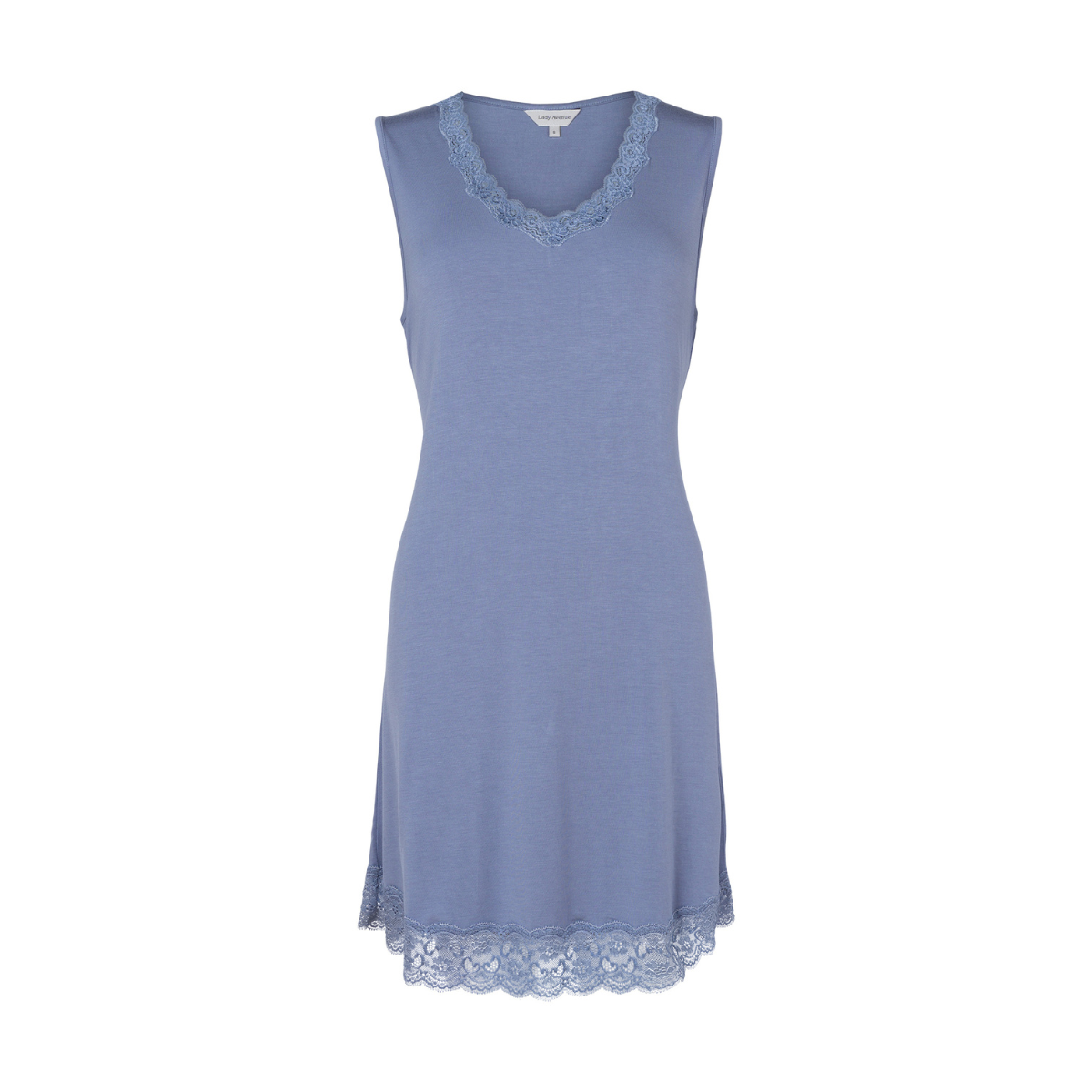 Lady Avenue Bamboo natkjole, blå - 51-20515 - 153 - Light Denim