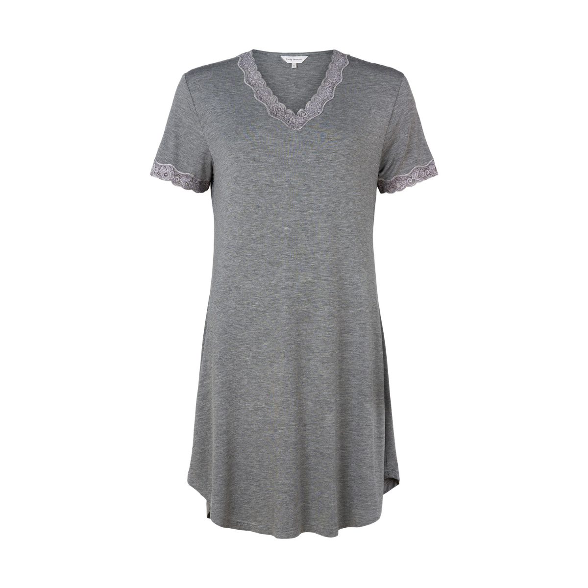 Lady Avenue Bamboo natkjole, grå - 51-50516 - 211 - Grey Melange