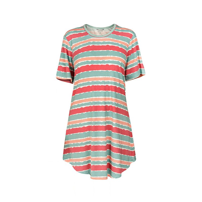 Lady Avenue Bamboo natkjole, grøn - 62-602 - 686 - Green Coral Aquarel