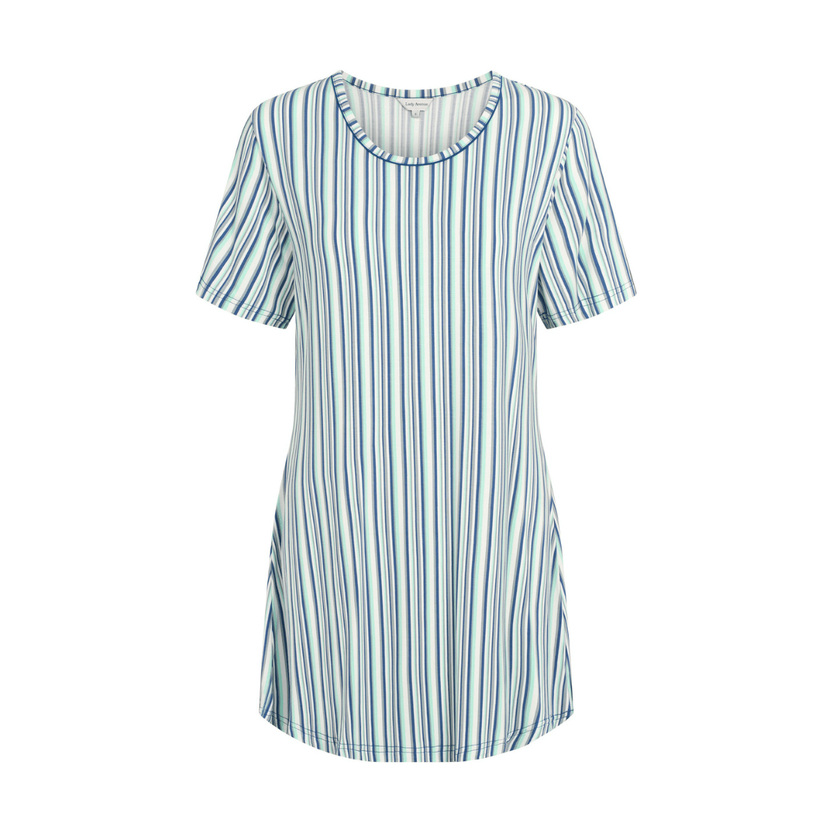 Lady Avenue Bamboo natkjole, multi - 62-702 - 650 - Blue/Grey Stripe