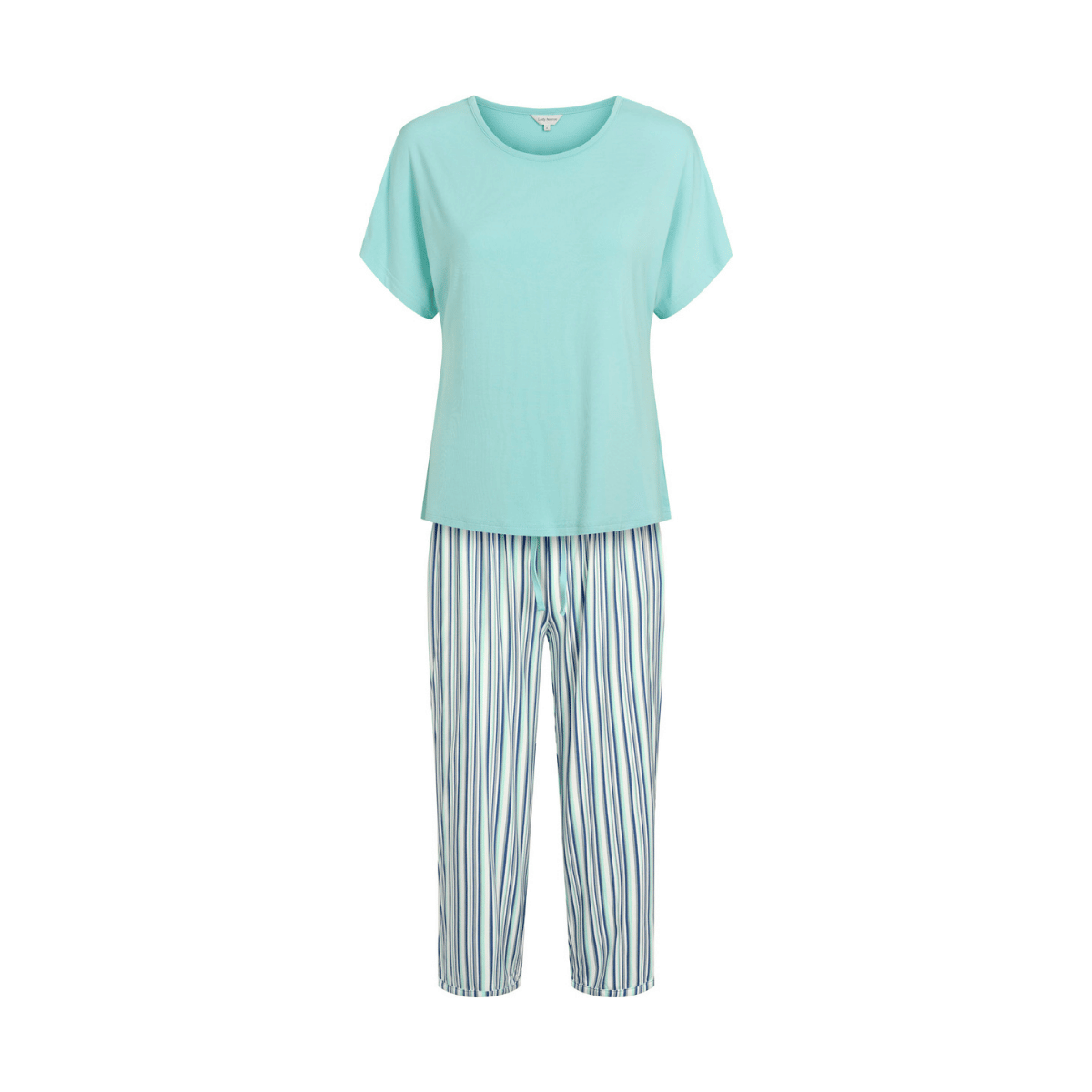Lady Avenue Bamboo pyjamas, blå - 62-715 - 650 - Blue/Grey Stripe