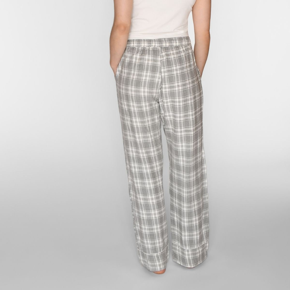 CCDK Nicola natbukser, creme - 62110 - 9019 - Grey Melange Check
