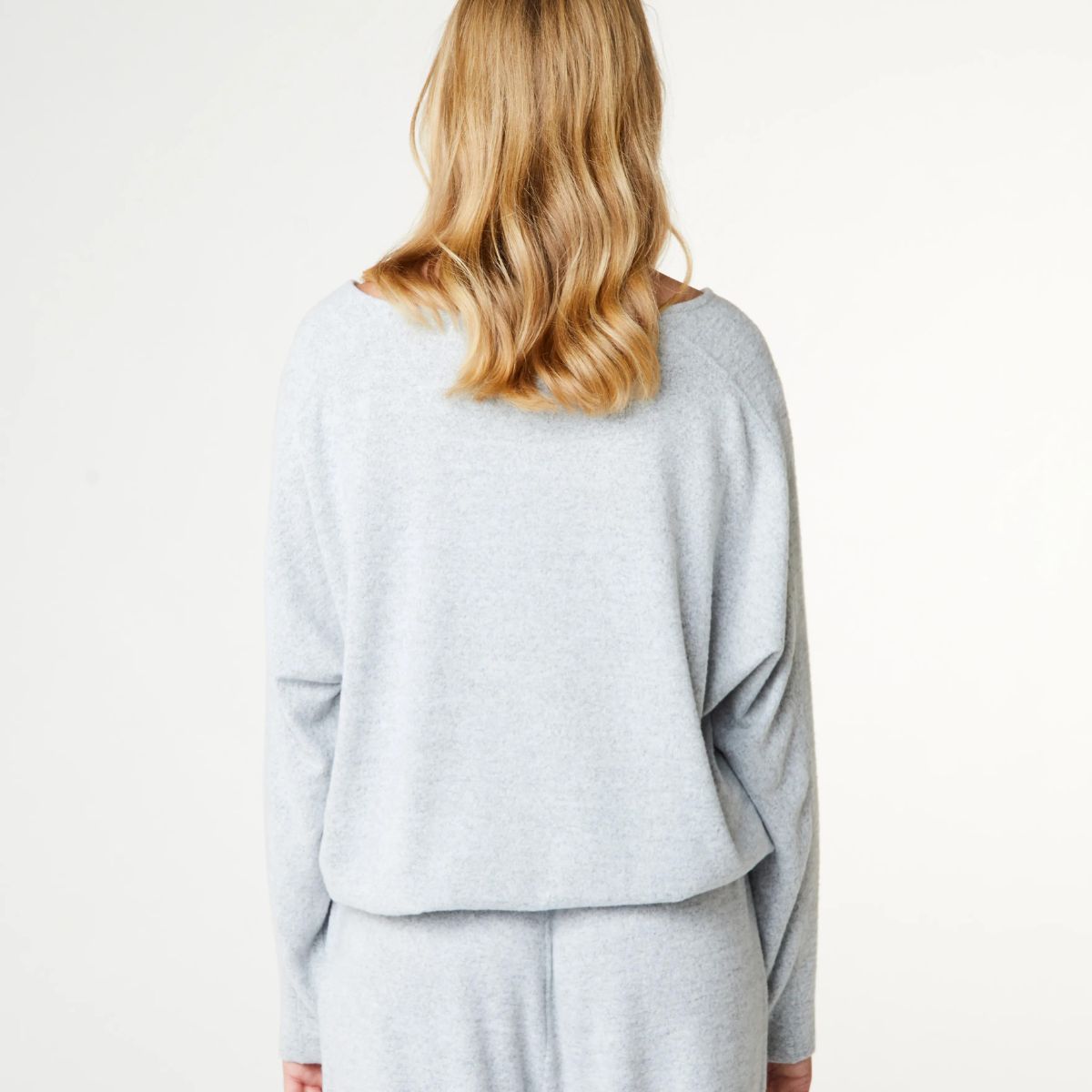 CCDK Lydia Cosy bluse, grå - 622129 - 4015 - Grey Melange