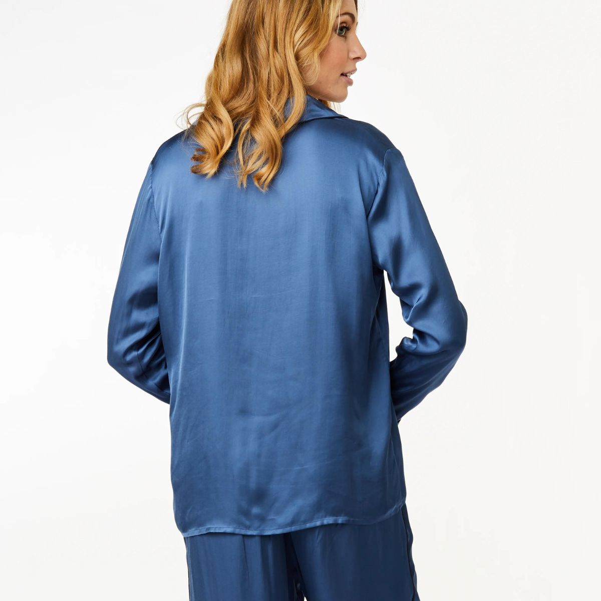 CCDK Josephine natskjorte, blå - 622526 - 4395 - Ensign Blue