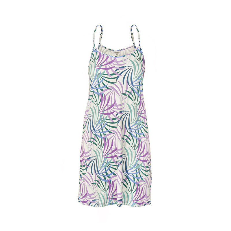 Lady Avenue Bamboo natkjole, multi - 63-601 - 683 - Orchid Leaves