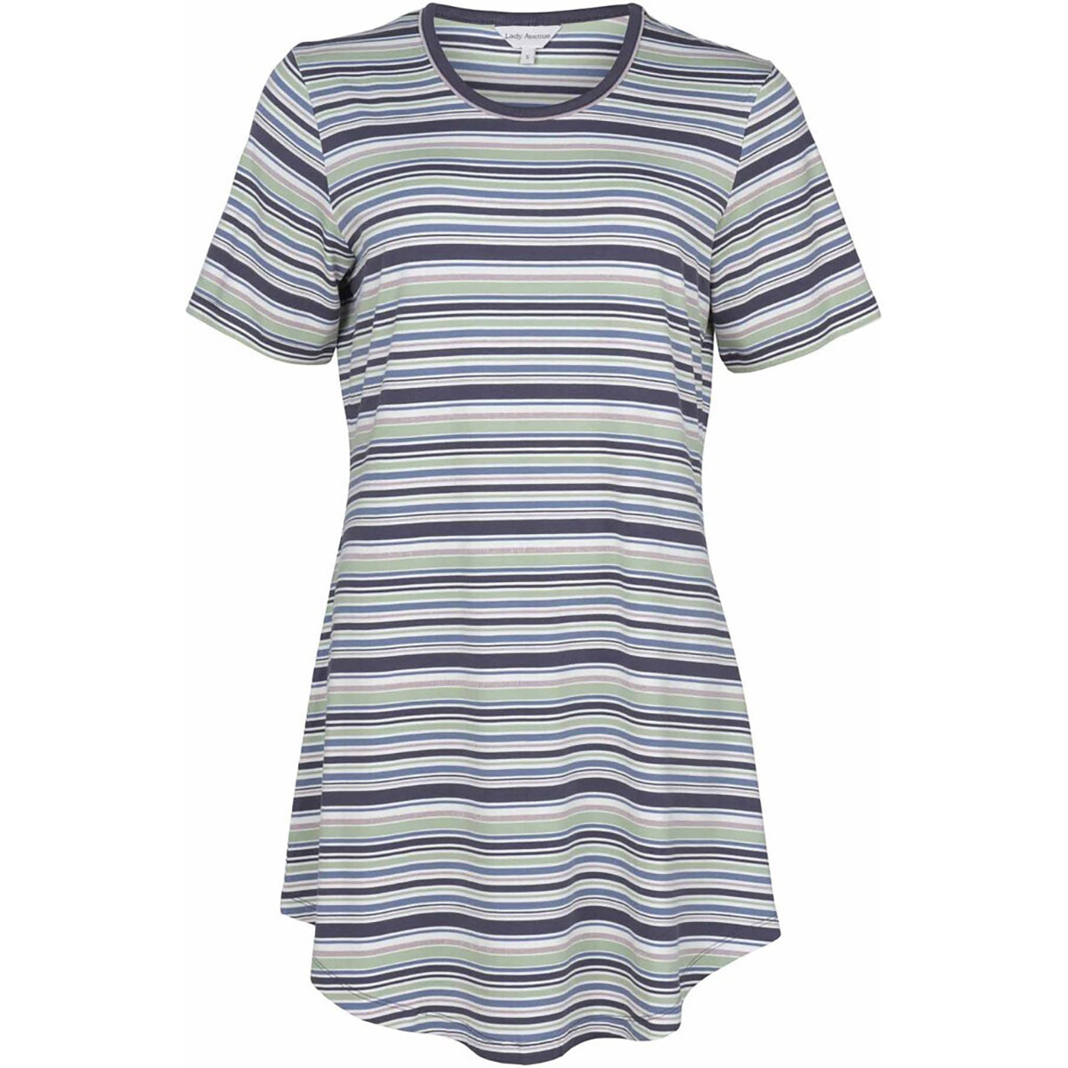 Lady Avenue Bamboo natkjole, multi - 75-1280 - 1035 - Graphite Stripe