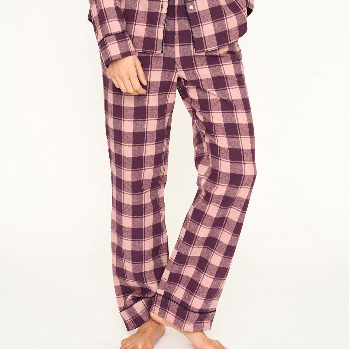 JBS of Denmark Flannel natbukser, multi - 8-1123-21 - 6977 - Rose