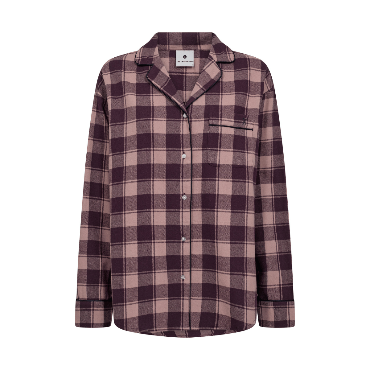 JBS of Denmark Flannel natskjorte, multi - 8-1123-74 - 6977 - Rose