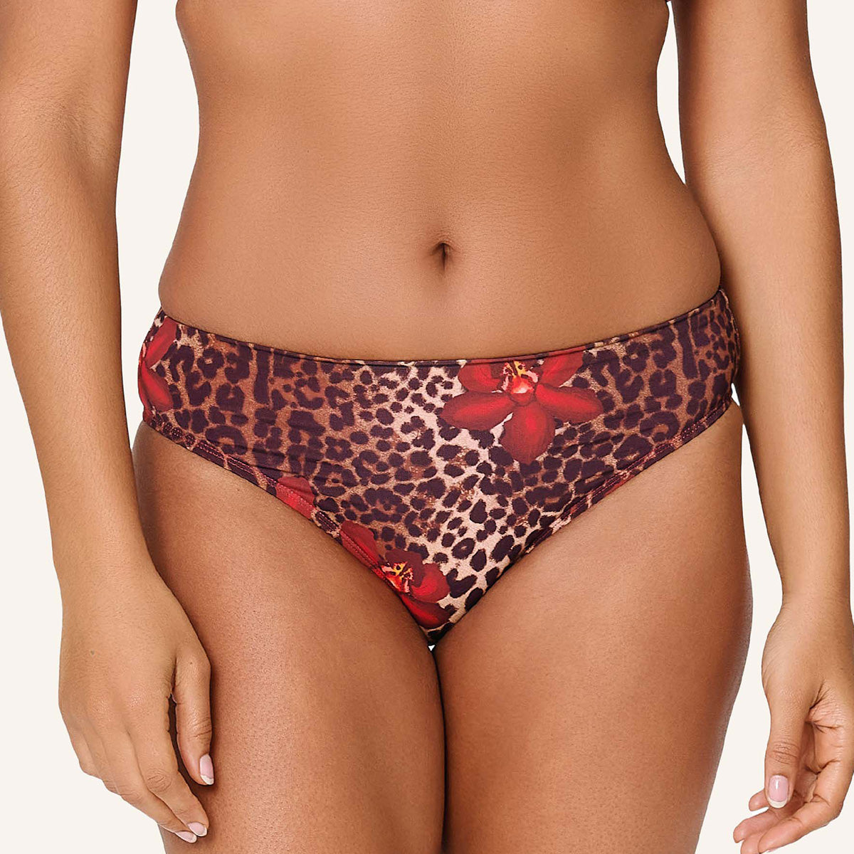 LingaDore Leopard Flower Shine tai bikinitrusse, leopard - 8201B - 340 - Leopard Flower
