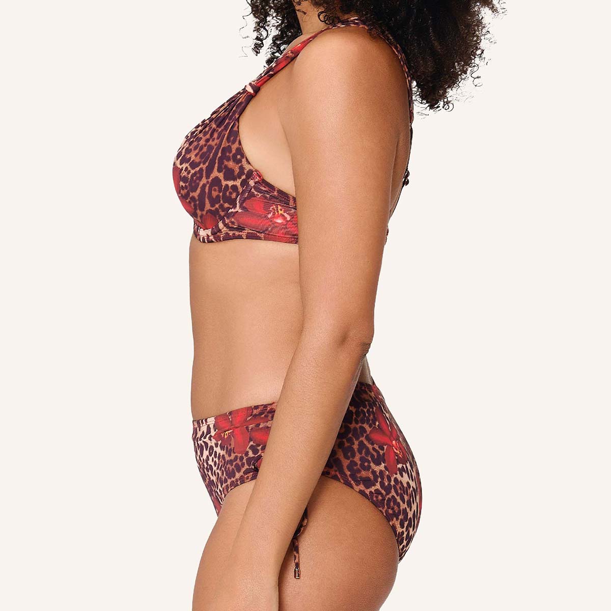 LingaDore Leopard Flower Shine tai bikinitrusse, leopard - 8201SH - 340 - Leopard Flower