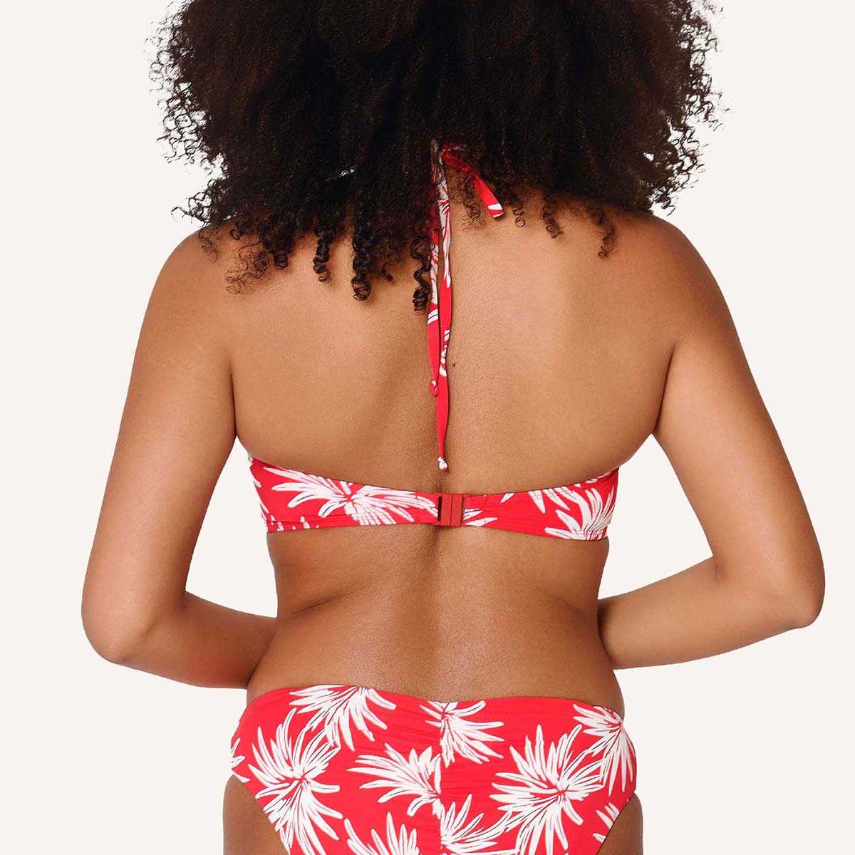 LingaDore Fresh Flowers bikini top med bøjle, rød - 8203TB - 343 - Leaf Stripe