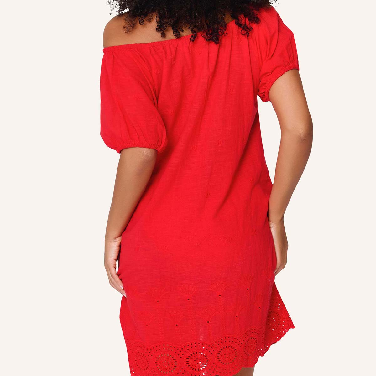 LingaDore Cotton Comfy strandkjole, rød - 8226 - 341 - Venere Red