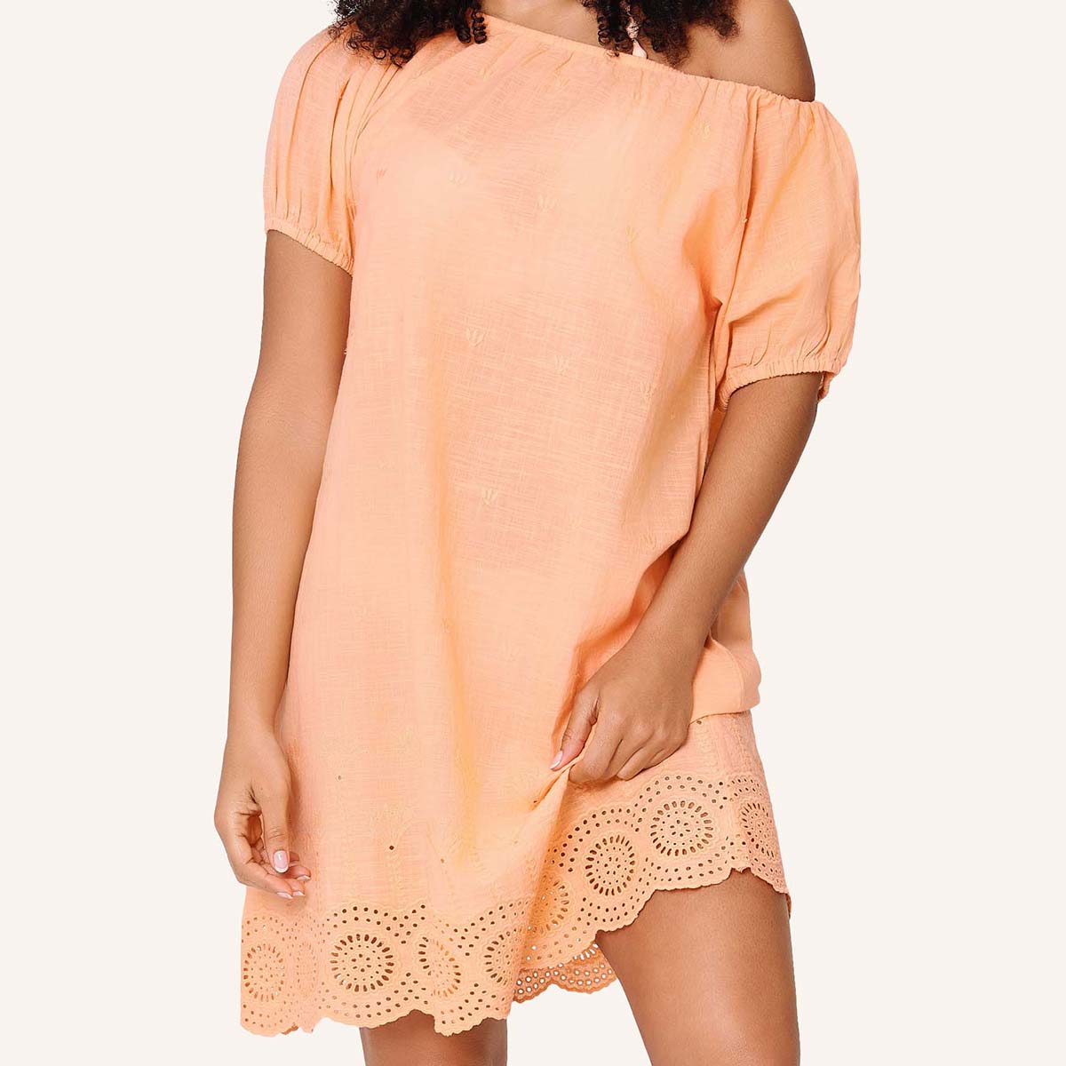 LingaDore Cotton Comfy strandkjole, orange - 8226 - 74 - Nectarine