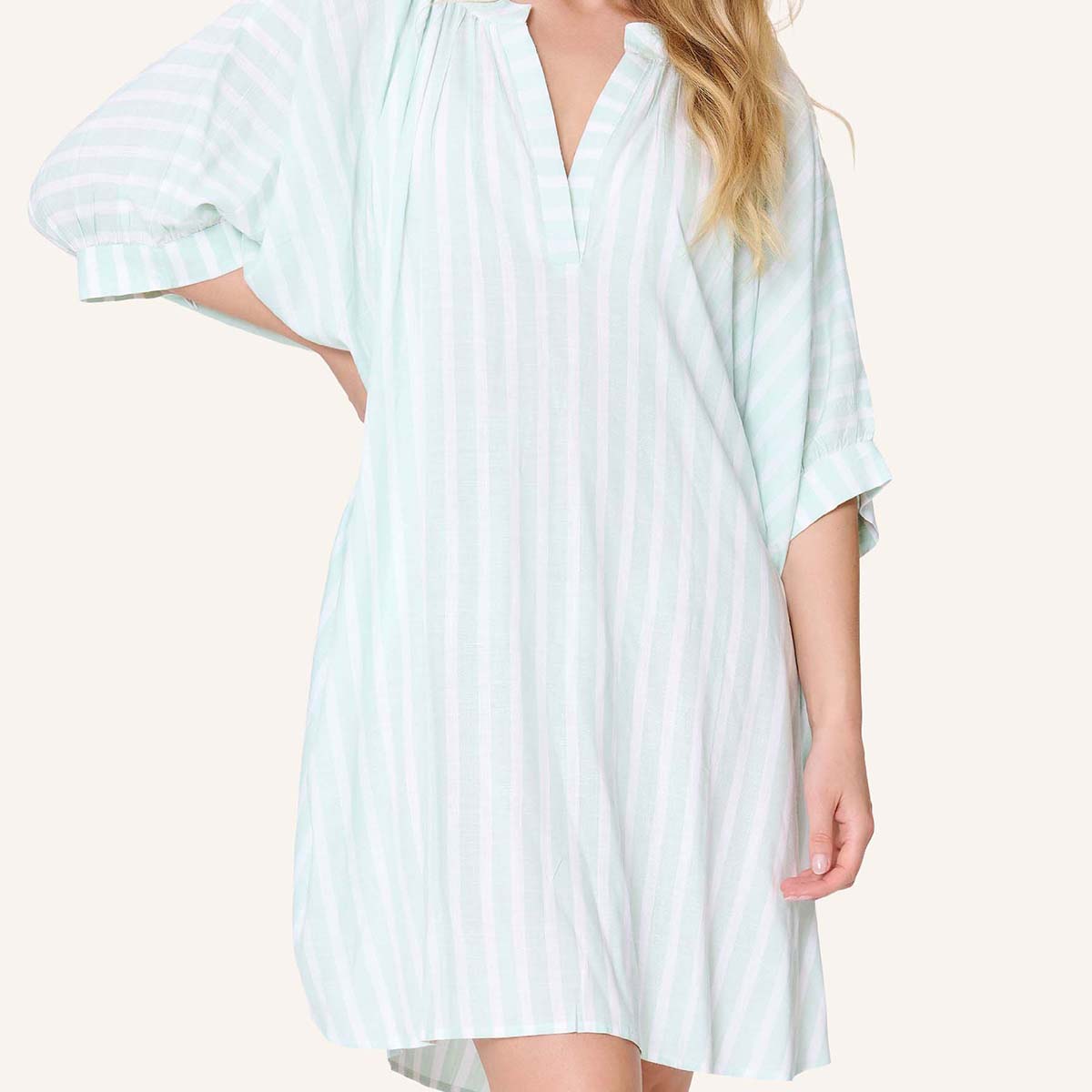 LingaDore strandkjole, grøn - 8230 - 366 - Mint Stripe