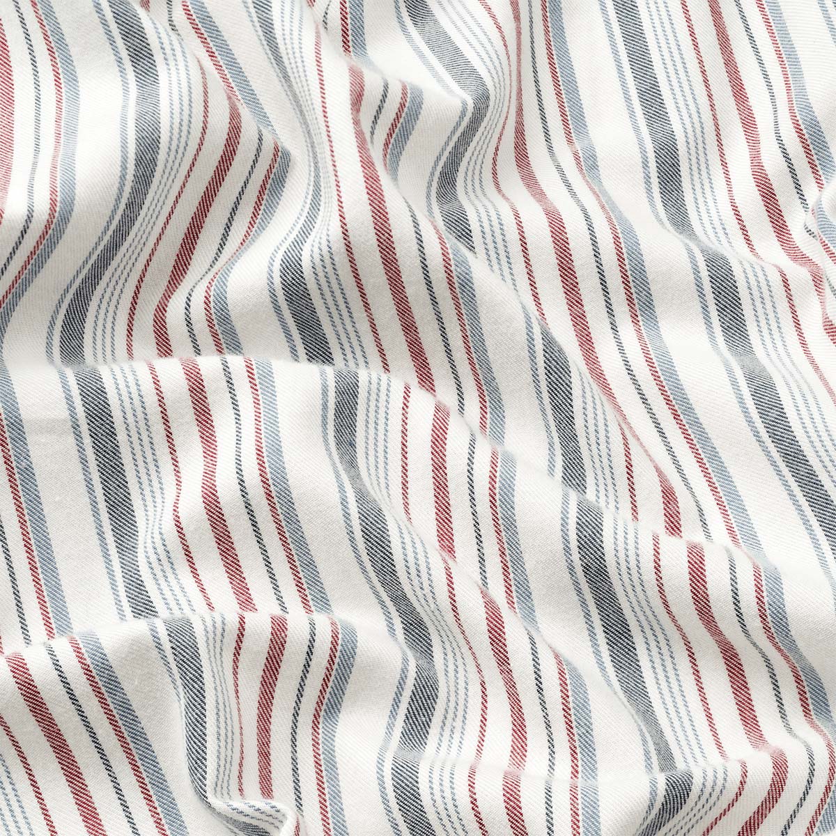 Lady Avenue Bamboo Flannel natskjorte, multi - 84-2085 - 1064 - Blue/Red Stripes