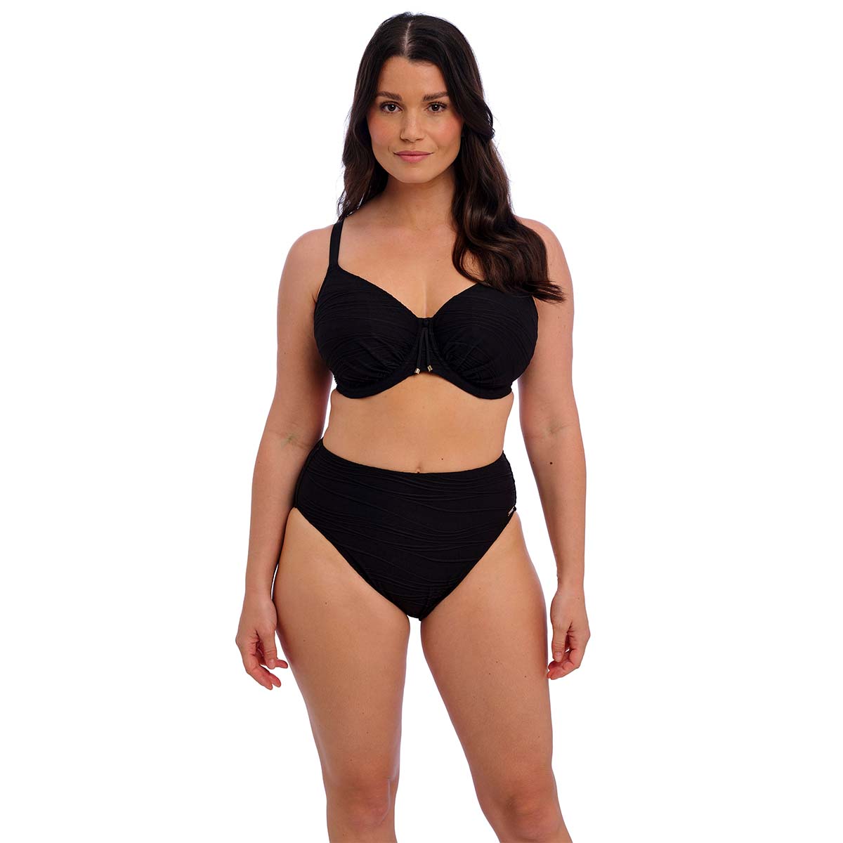 Fantasie Beach Waves bikini top med bøjle, sort - FS502201 - BLK - Black