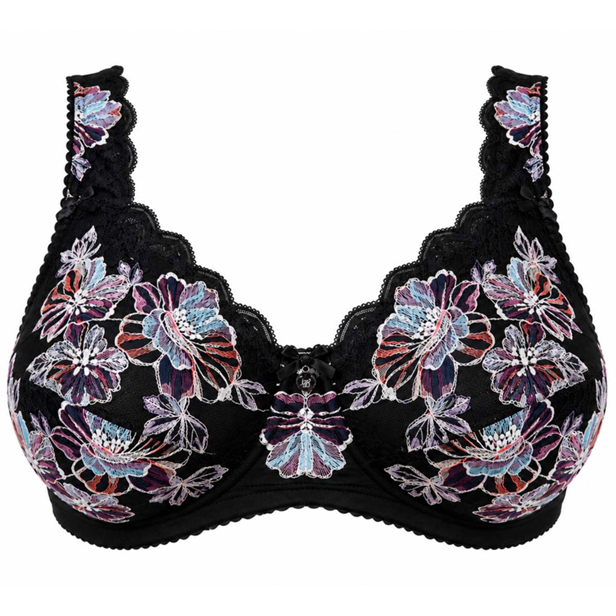 Plaisir Beate Blossom BH med bøjle, sort - 619435 - 38 - Blossom