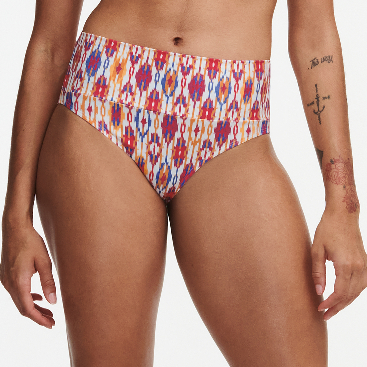 Chantelle Devotion maxi bikinitrusse, multi - C12SC5 - 0TP - Red Ikat