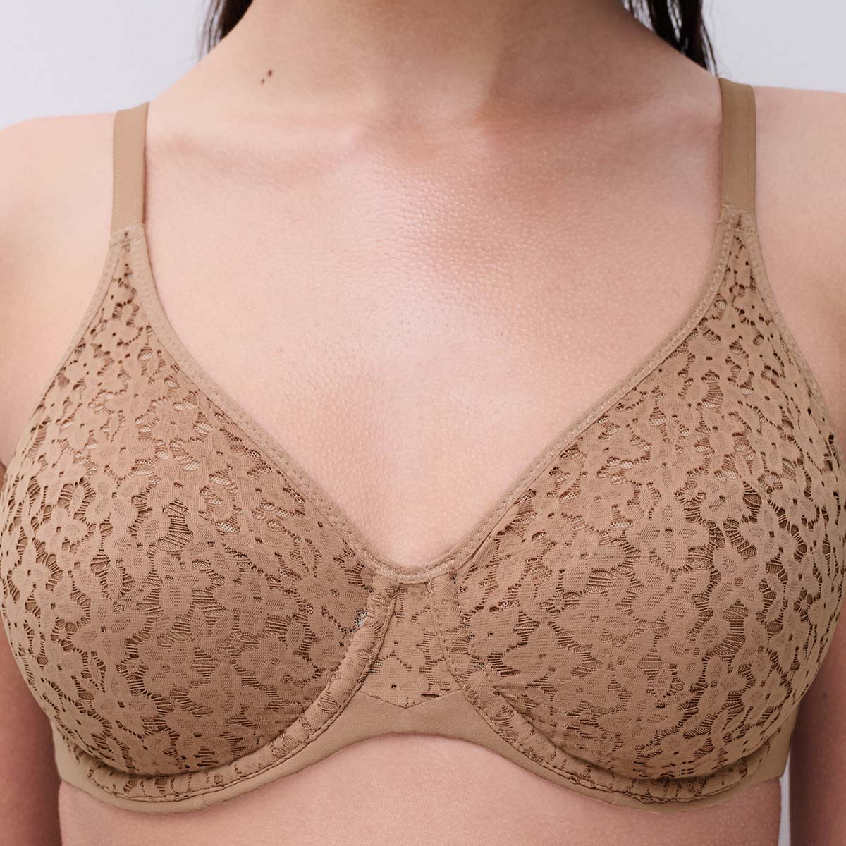 Chantelle EasyFeel Norah BH med bøjle, brun - C13F10 - 02T - Coffee Latte