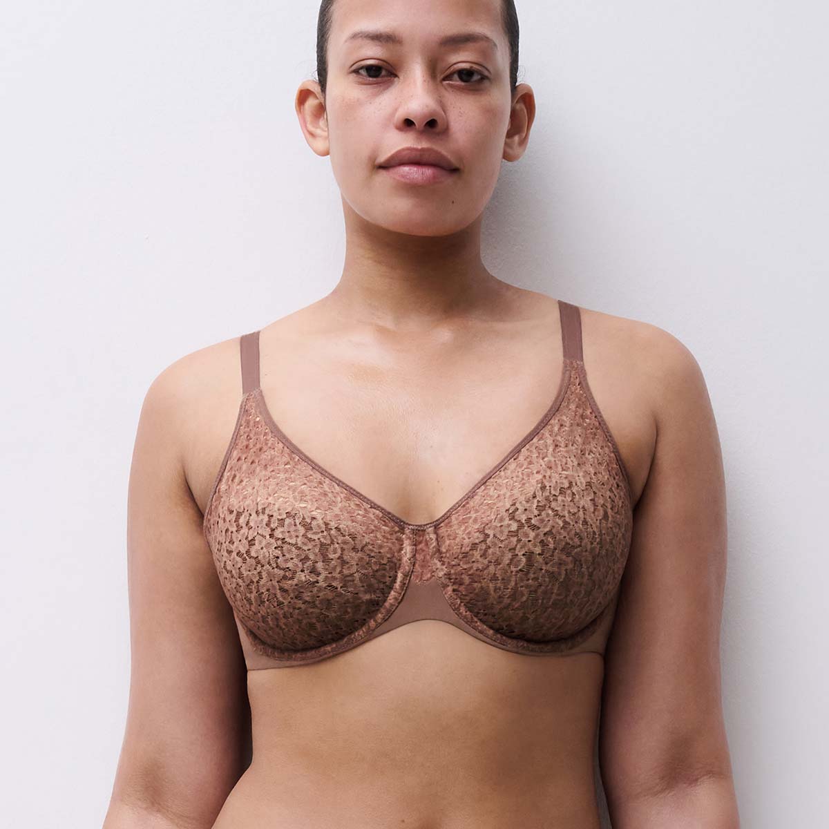 Chantelle EasyFeel Norah BH med bøjle, brun - C13F10 - C60 - Wild Brown