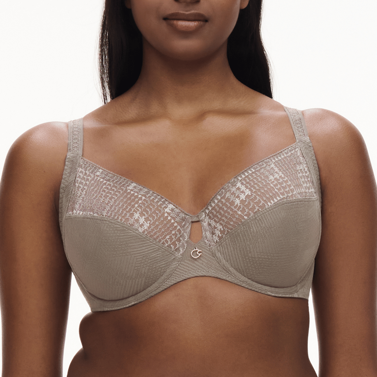 Chantelle Intrigue BH med bøjle, grå - C13WMU - 05G - Safari Grey