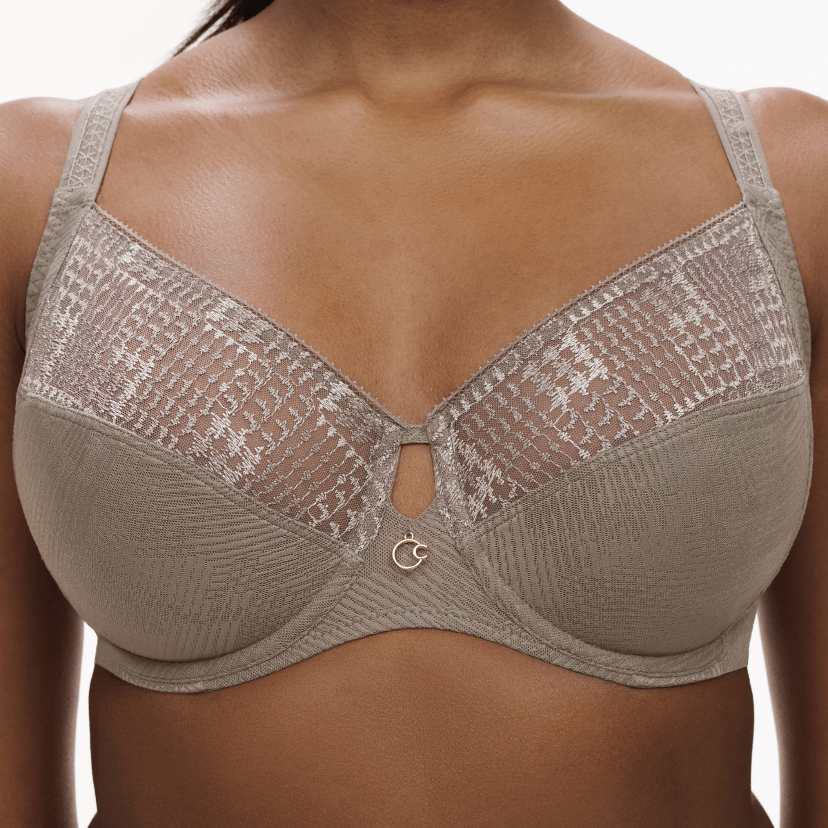 Chantelle Intrigue BH med bøjle, grå - C13WMU - 05G - Safari Grey
