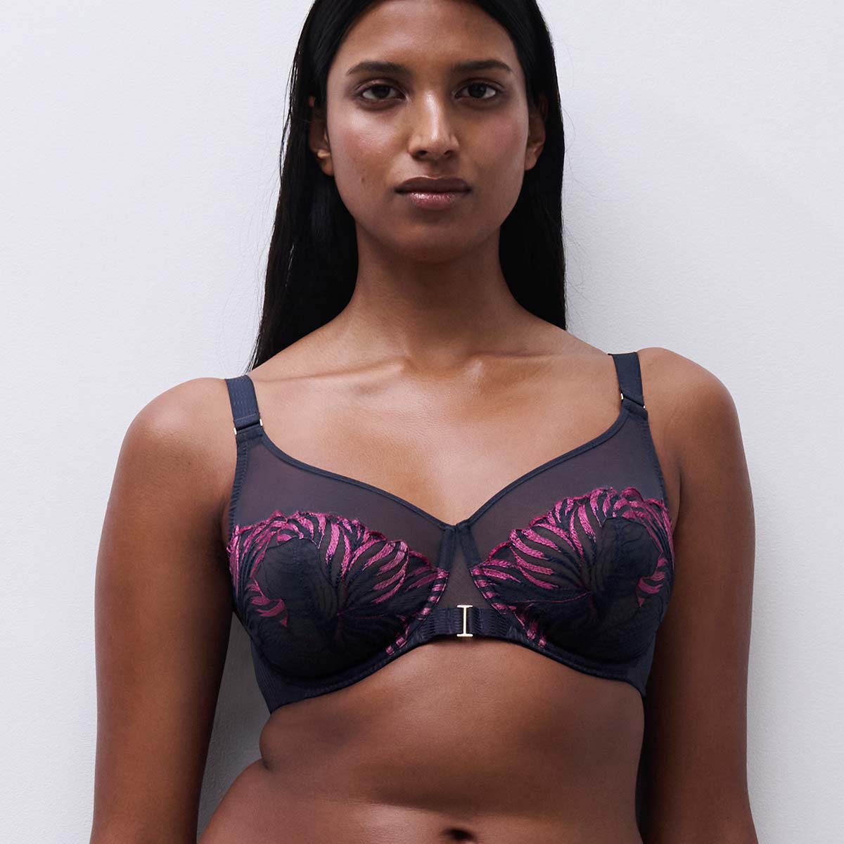 Chantelle Legend full-cup BH, blå - C15YMU - E15 - Ocean Aurora