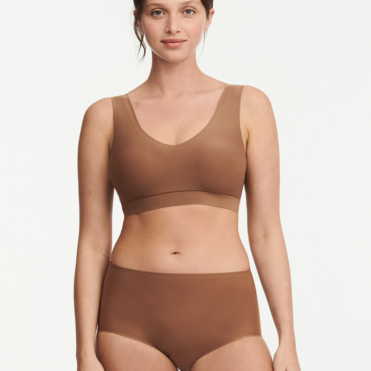 Chantelle Softstretch BH top, brun - C16A10 - 02E - Cocoa