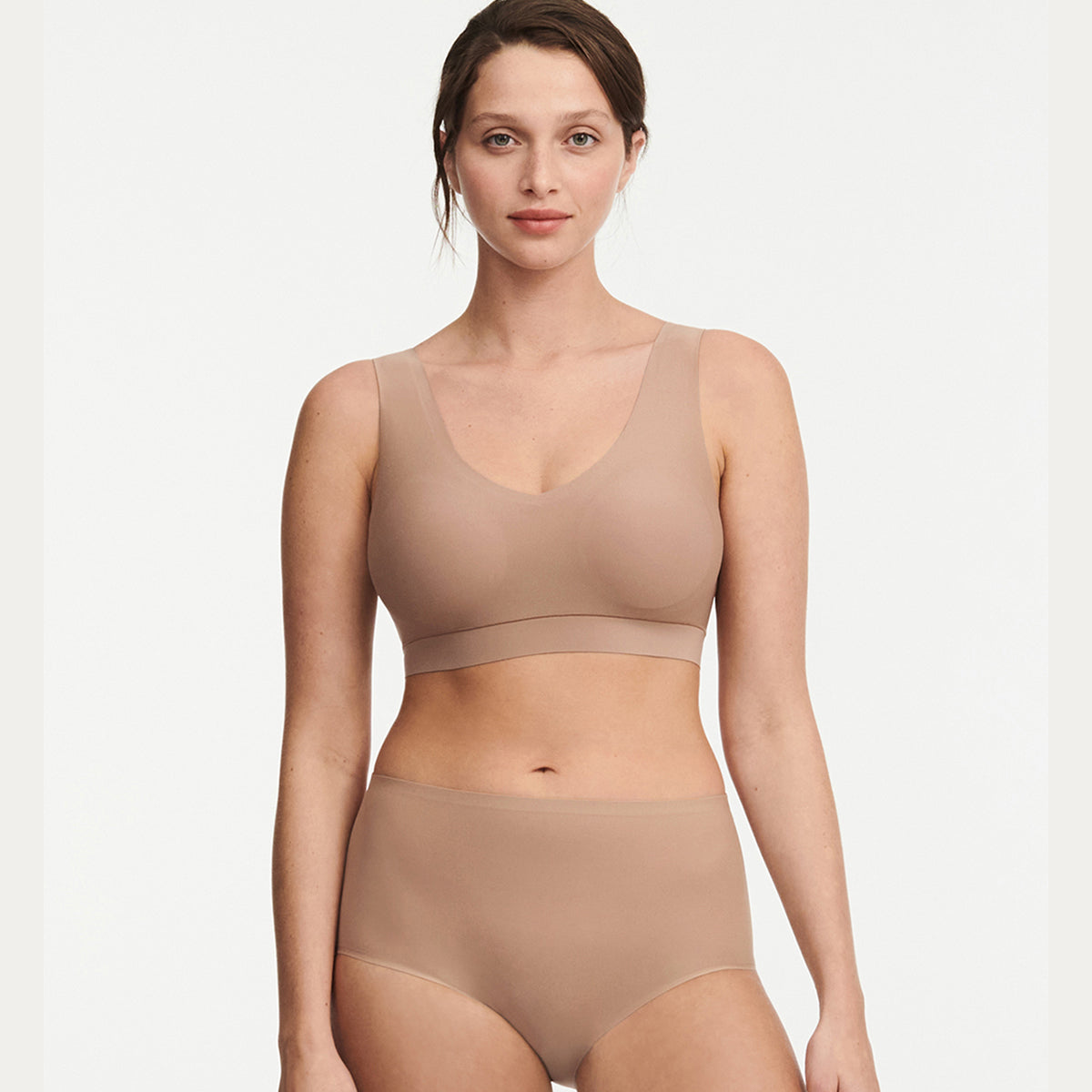 Chantelle SoftStretch Padded BH top, beige - C16A10 - 02T - Coffee Latte