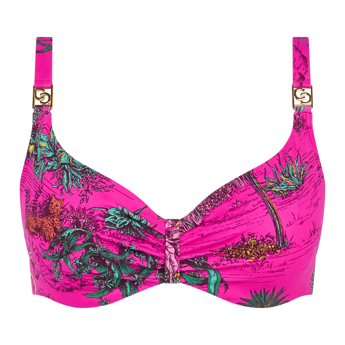 Chantelle Sauvage bikini top med bøjle, pink - C17UM0 - A10 - Pink Jungle