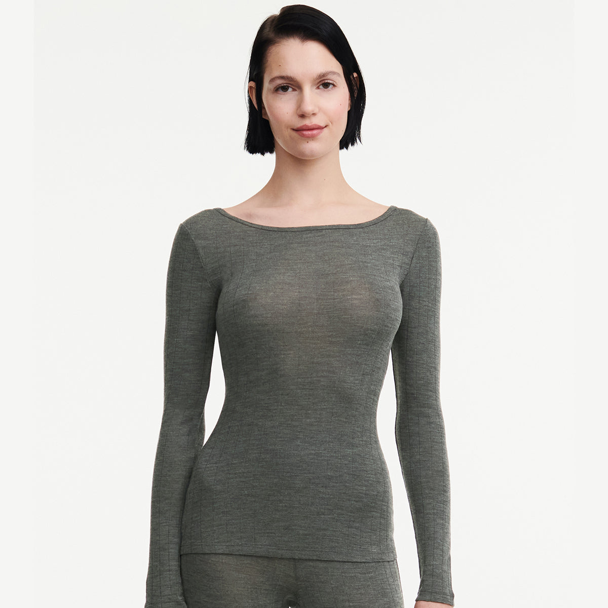 Chantelle Thermo Comfort bluse, grå - C18P70 - 047 - Slate Grey