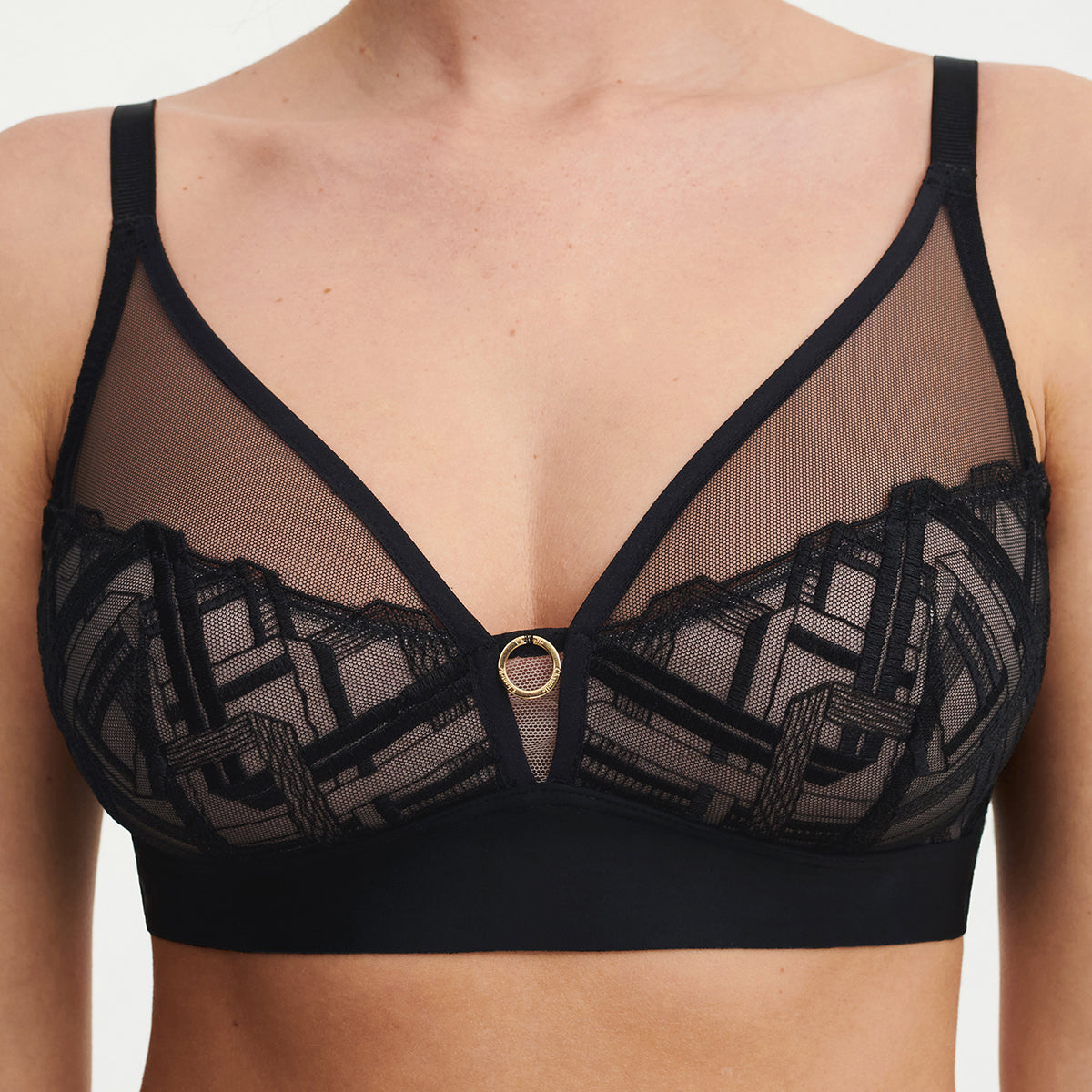 Chantelle Graphic BH uden bøjle, sort - C21S20 - 011 - Black