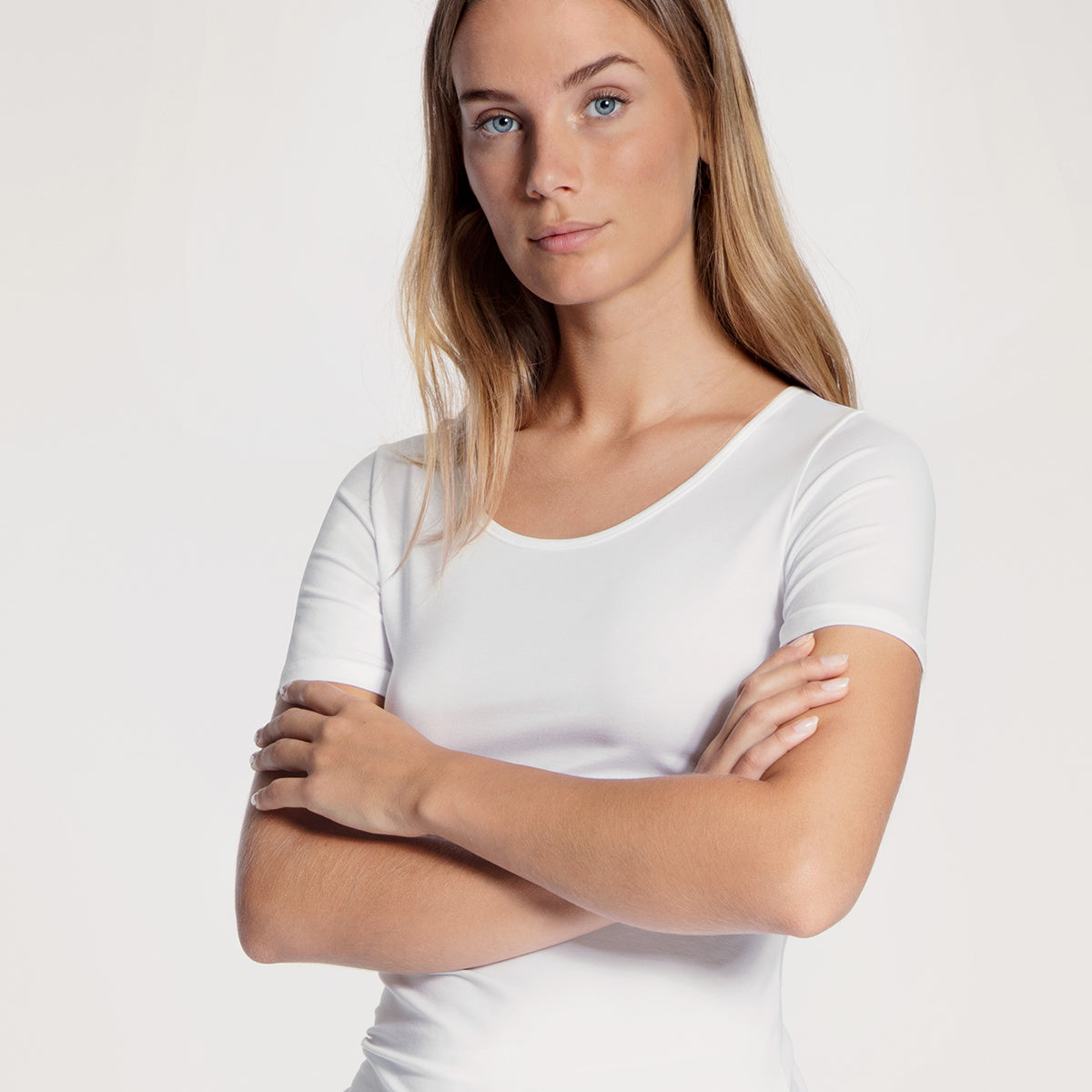 Calida Natural Comfort t-shirt, hvid - 14075 - 001 - White