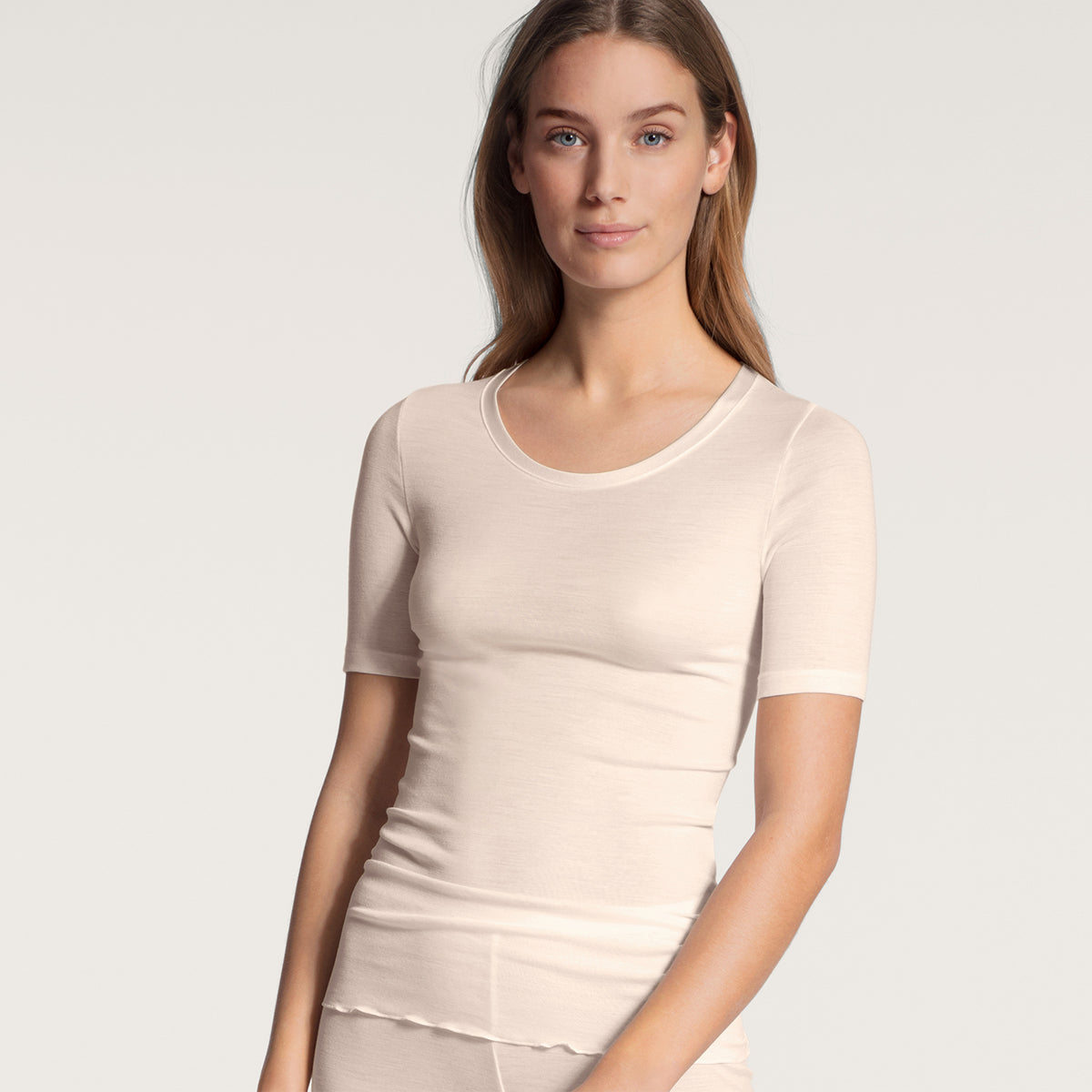 Calida True Confidence t-shirt, creme - 14535 - 090 - Light Ivory