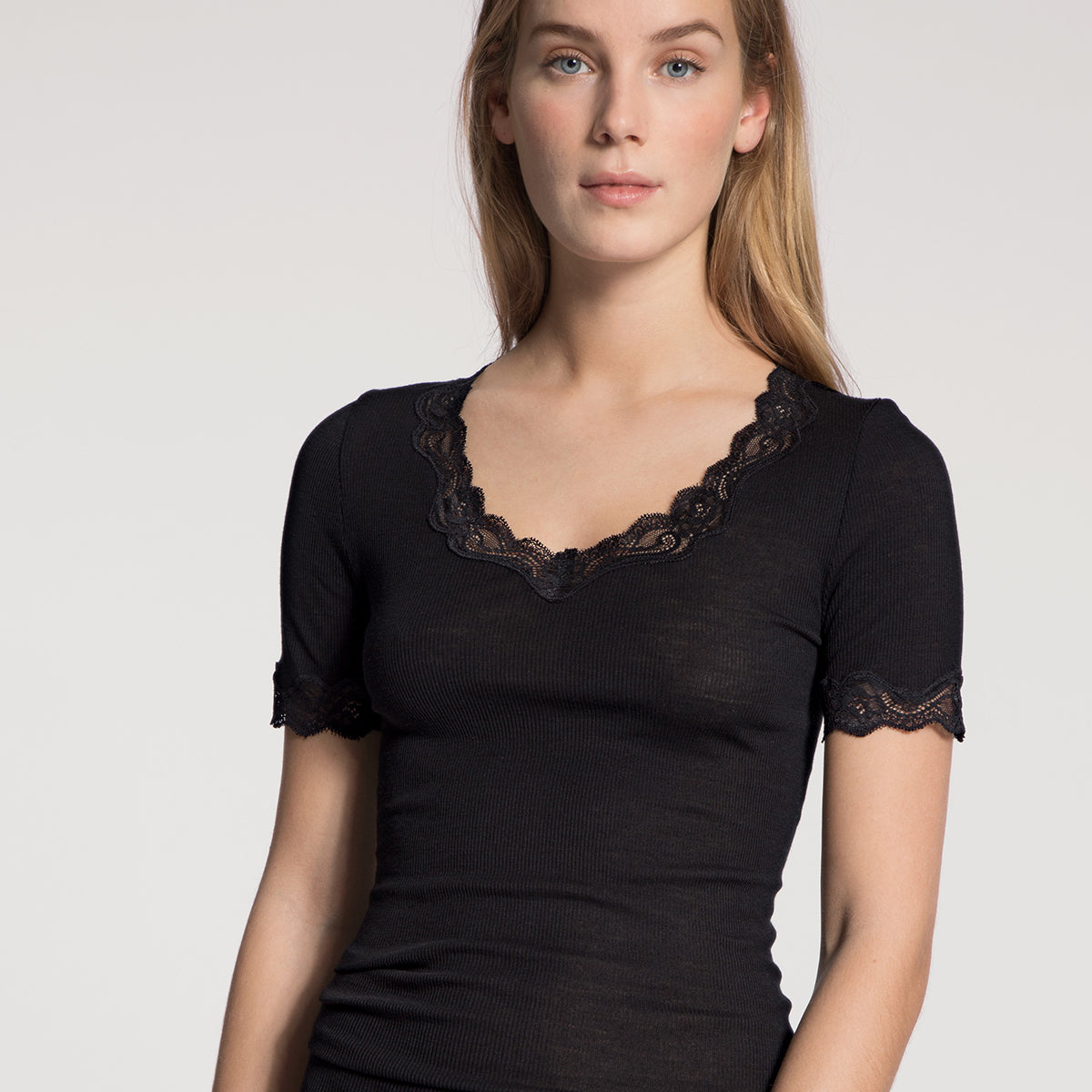 Calida Richesse Lace top, sort - 14990 - 996 - Black