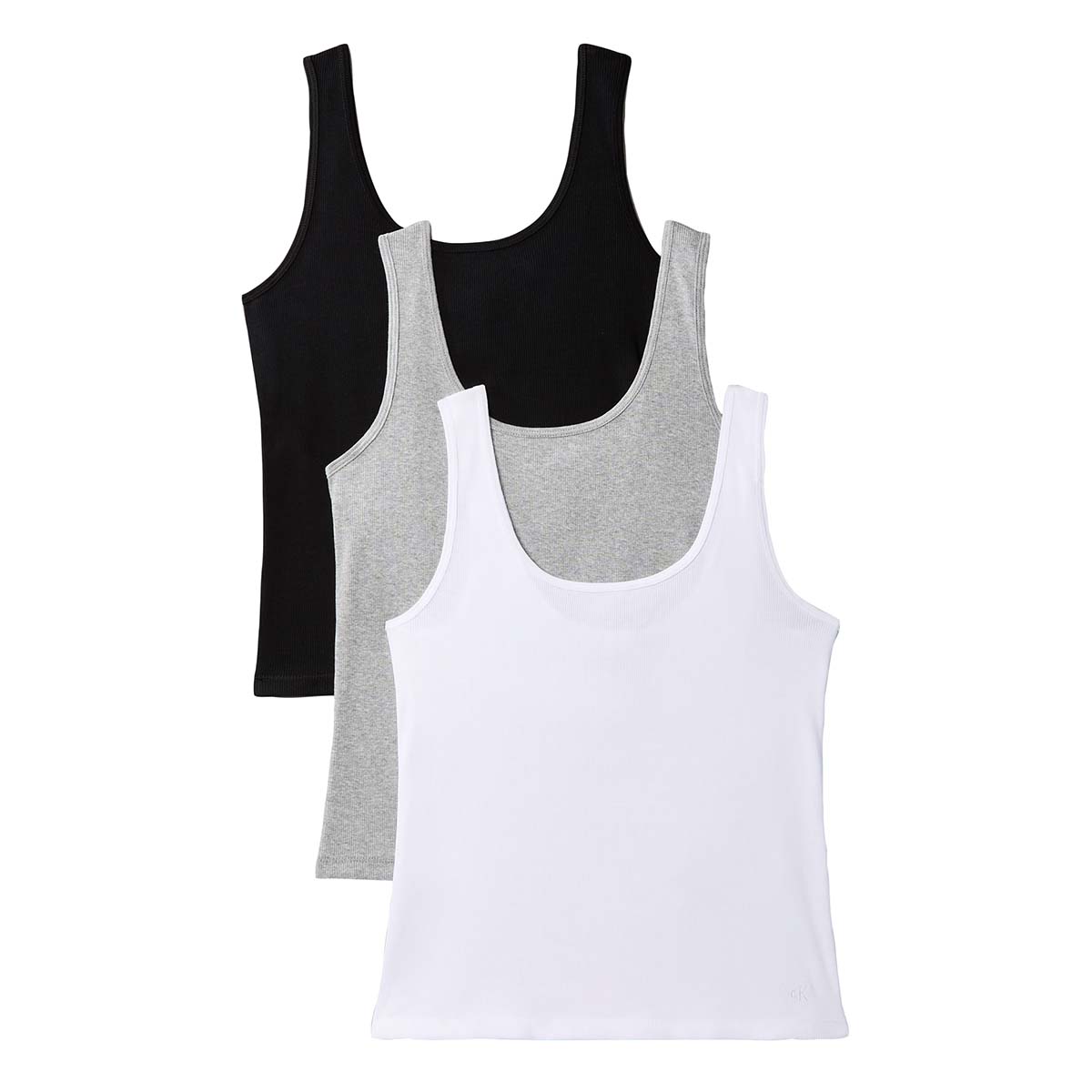 Calvin Klein Tank 3-pak top, multi - LV00QS7493 - IE3 - Black/Brilliant White/B10 Grey Heat