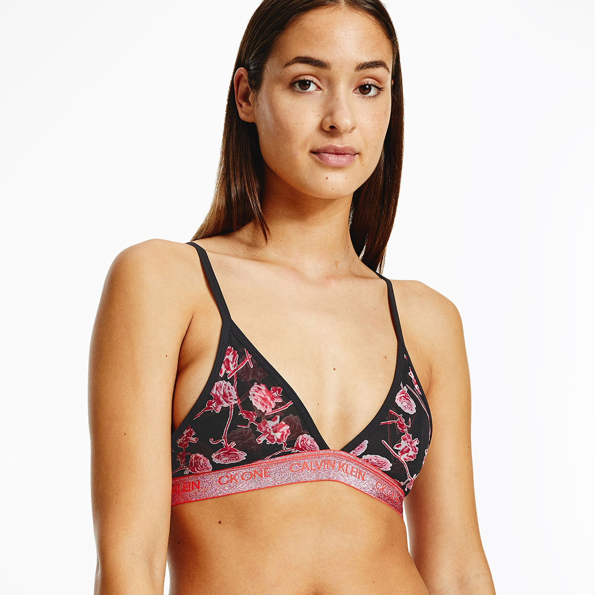 Calvin Klein Lingeri Unlined Triangle bralette BH, sort - F6690E - V35 - Black V-Day