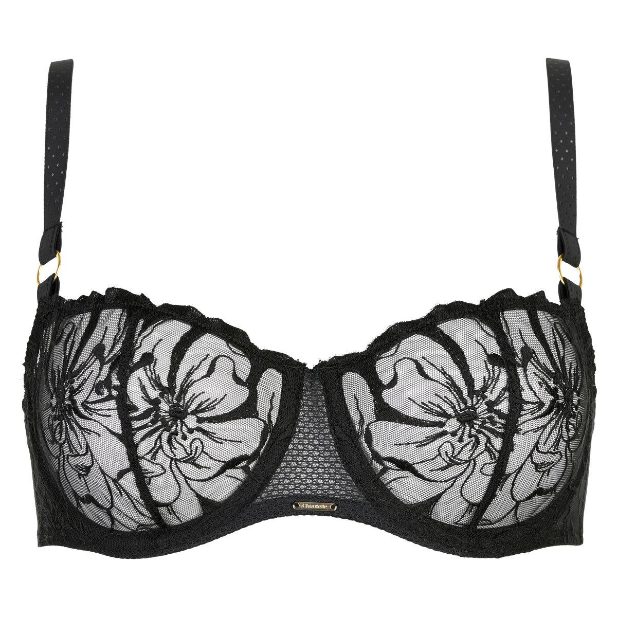 Chantelle Fleurs BH med bøjle, sort - C12M50 - 011 - Black