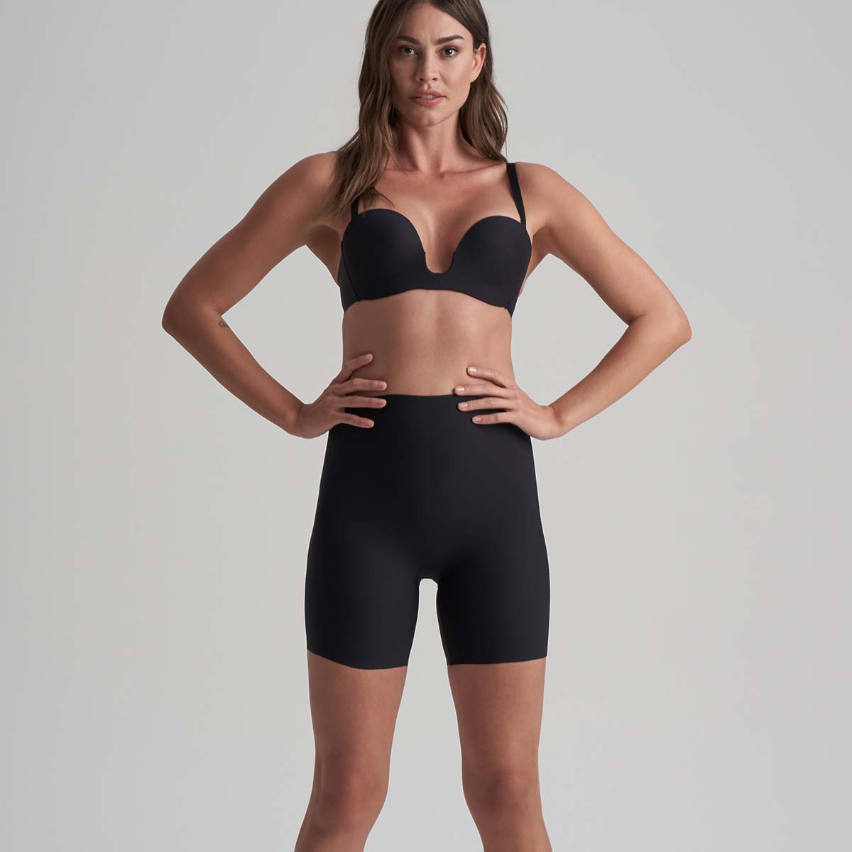 Bye Bra Deep stropløs plunge BH, sort - LBDPSB - Black - Black