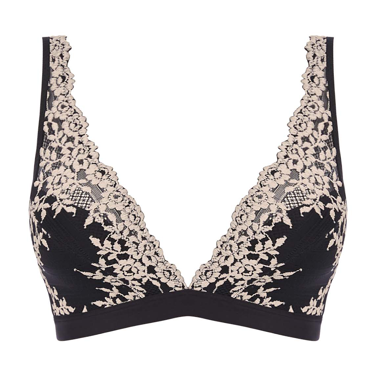 Wacoal Embrace Lace BH uden bøjle, sort - WA852191 - BLK - Black