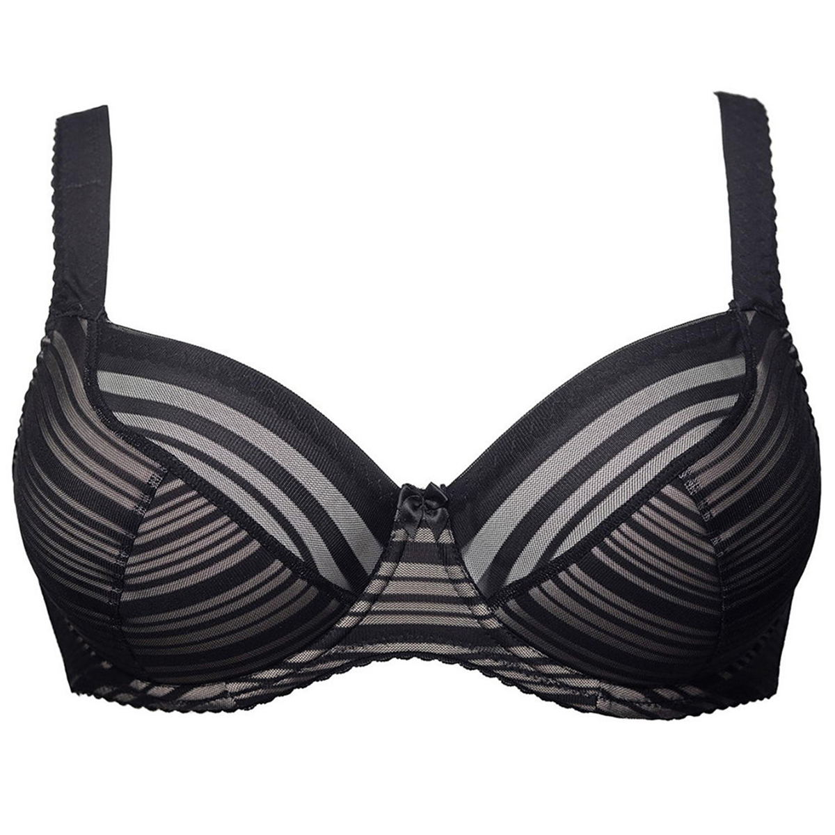 Plaisir Zoe Pure Line BH med bøjle, sort - 8028 - Black - Black