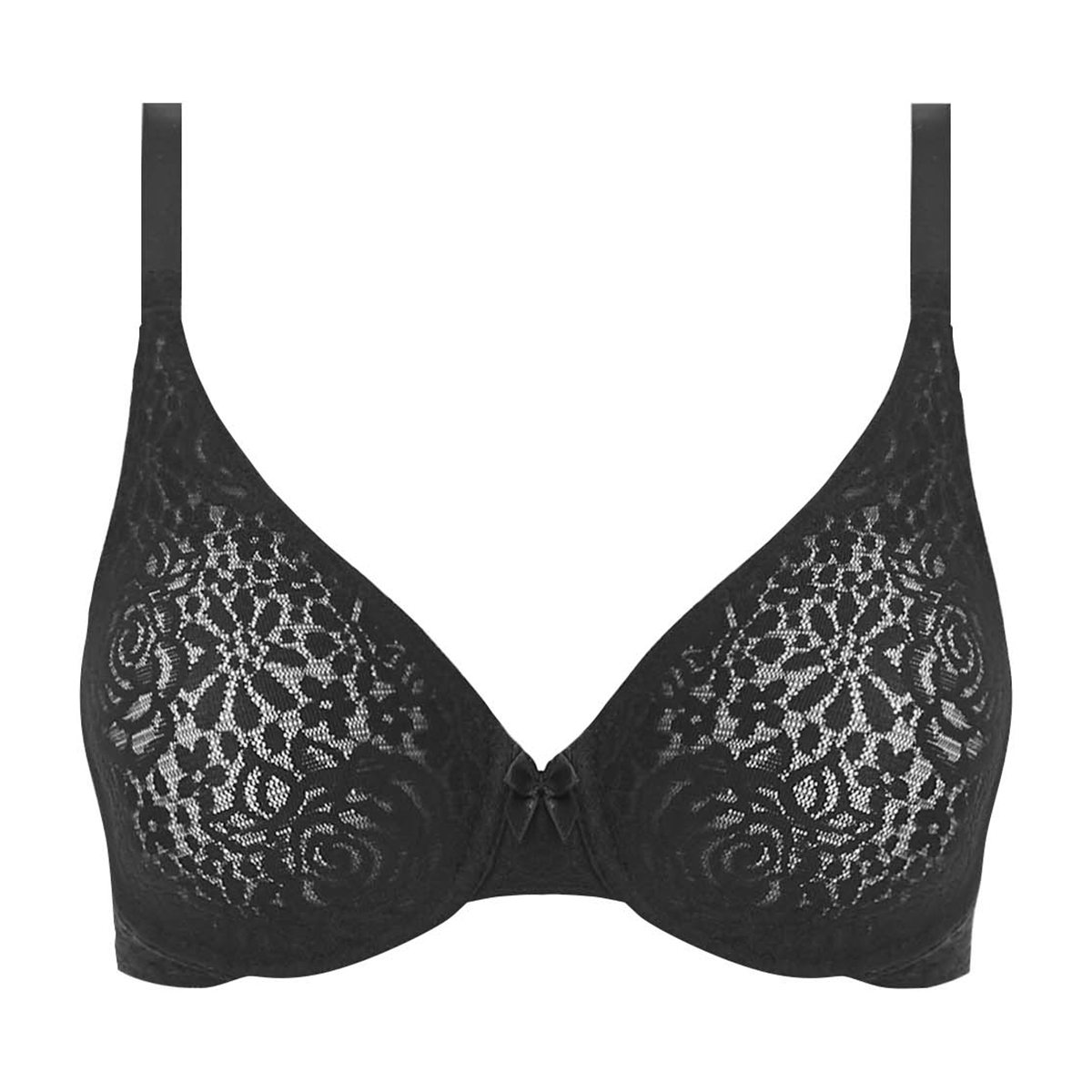 Wacoal Halo Lace BH med bøjle, sort - WA851205 - BLK - Black