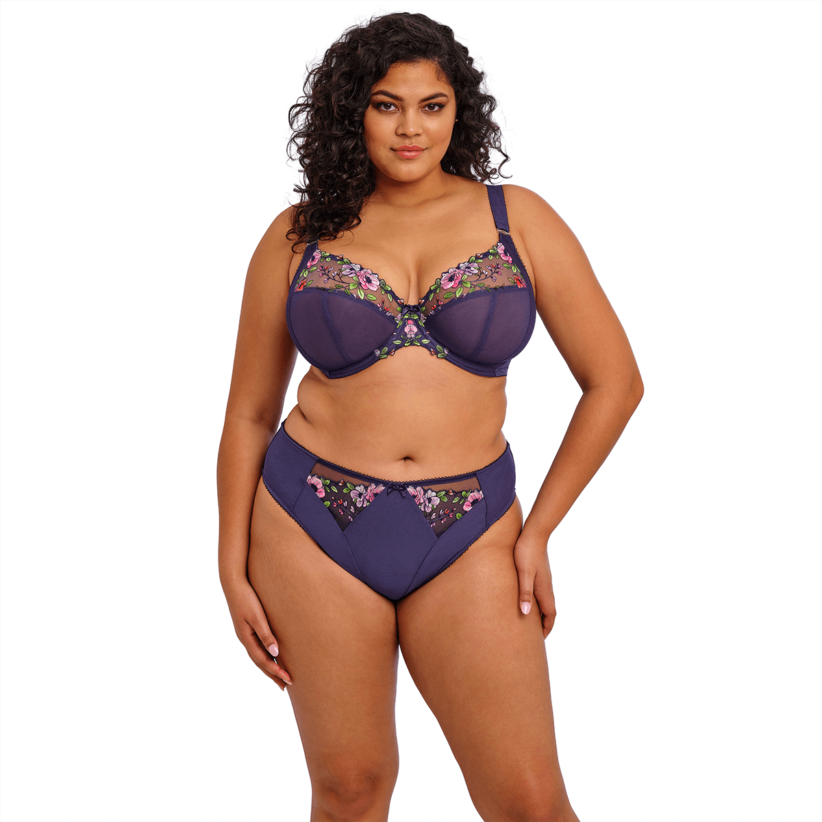 Elomi Himari plunge BH, blå - EL302102 - MIH - Midnight