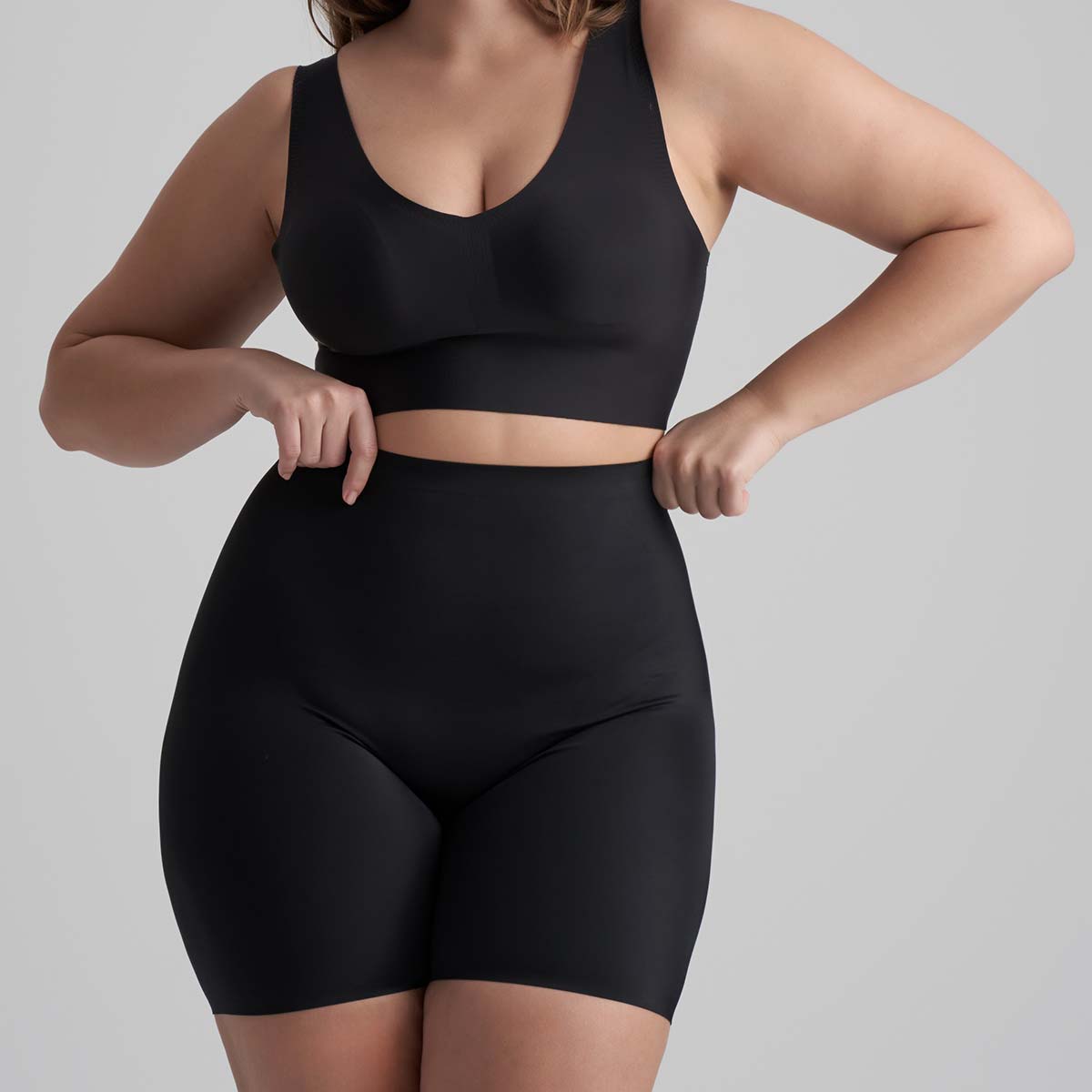 Bye Bra Invisible Short shorts, sort - INVSRT - Black - Black