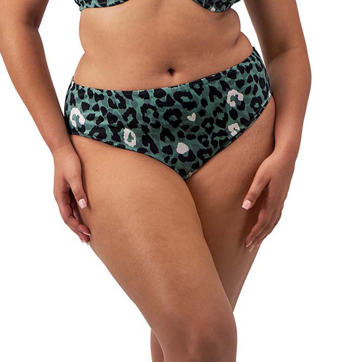Elomi Jungle Bay midi bikinitrusse, multi - ES802072 - OLE - Olive