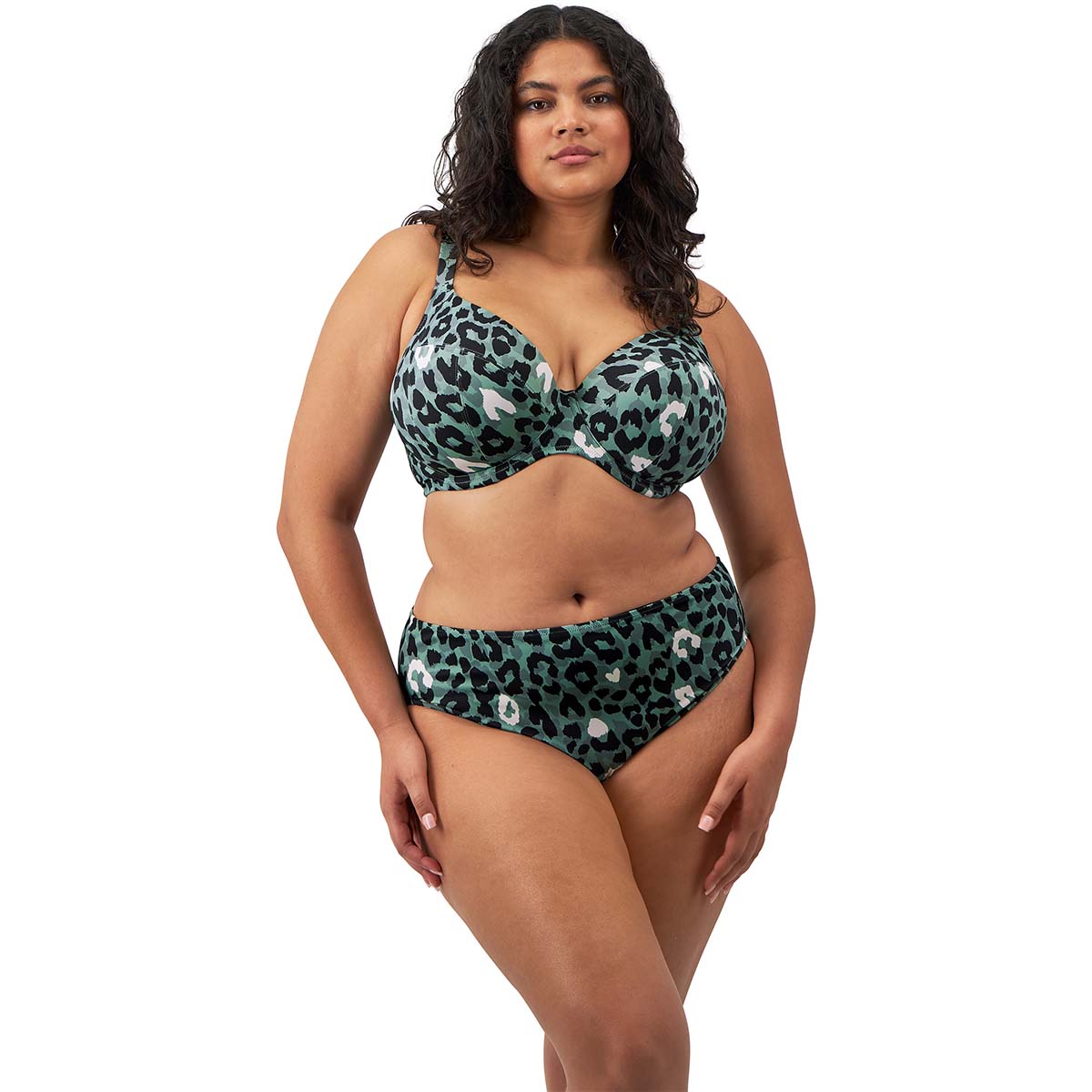Elomi Jungle Bay midi bikinitrusse, multi - ES802072 - OLE - Olive
