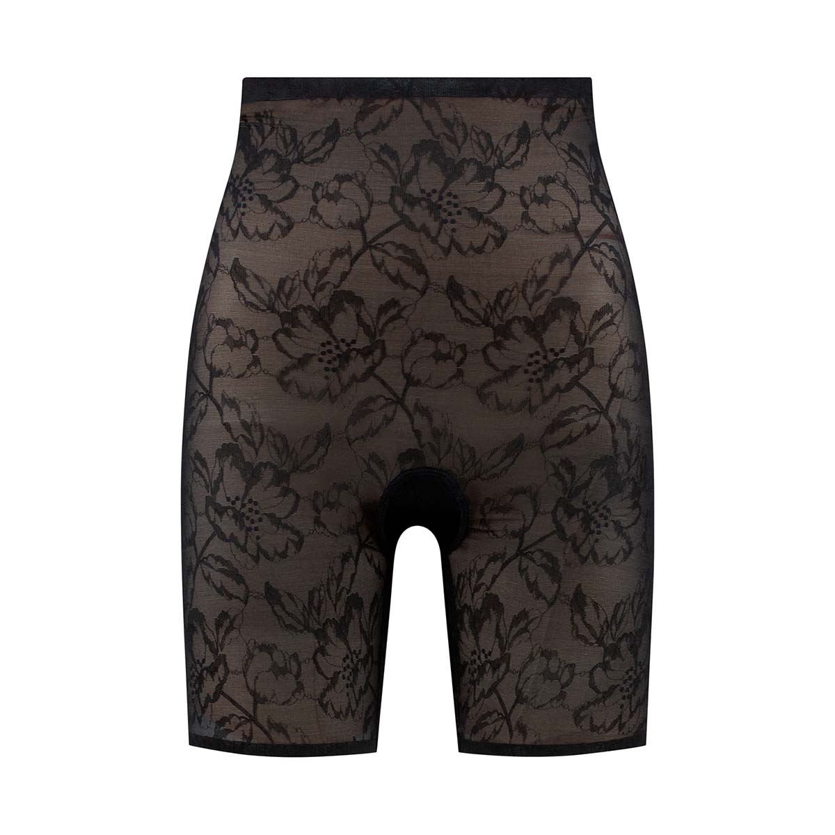 Bye Bra Lacy High Waist Shaping shorts, sort - LACHWS - Black - Black